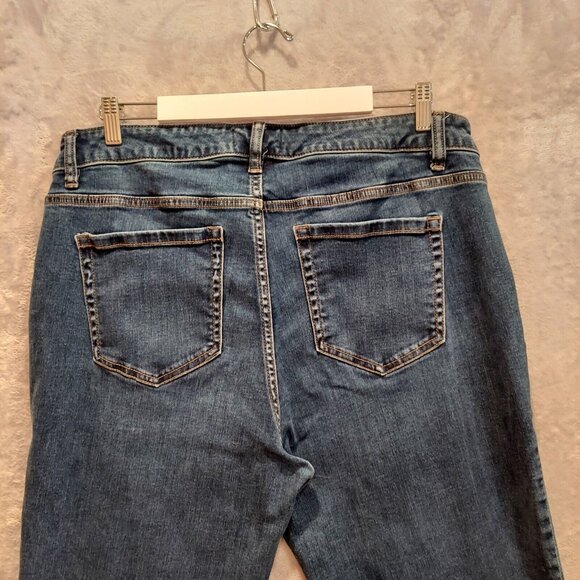 Lane Bryant Womens Size 18 37x30 Flex Magic Waist Mid Rise Straight Denim Jeans - Picture 10 of 15